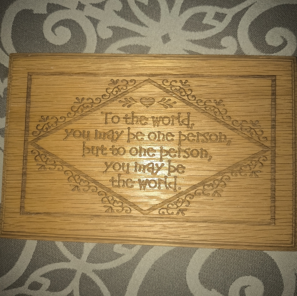 Love Plaque Solid Wood.